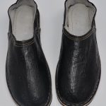 Mens Moroccan Babouche Shoes,Black Slippers