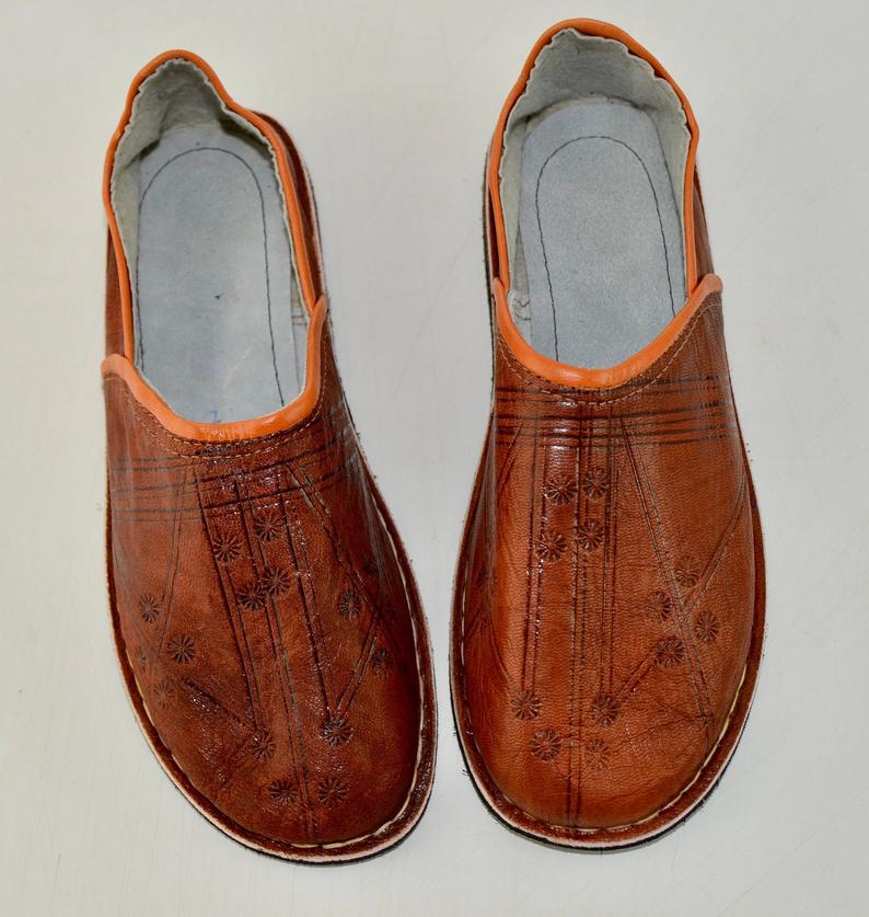 Men Leather Babouche kechart Brown Comfortable Babouche Moroccan Handmade Slippers Shoes Mens Shoes Slippers Natural leather Blue Men slippers Moroccan Shoes 