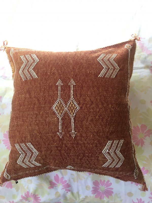 Moroccan Rust Cactus Silk Cushions