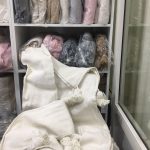 moroccan White pom pom blanket