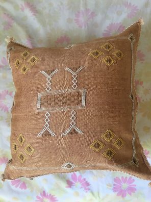 Moroccan Brown Cactus Silk Cushions