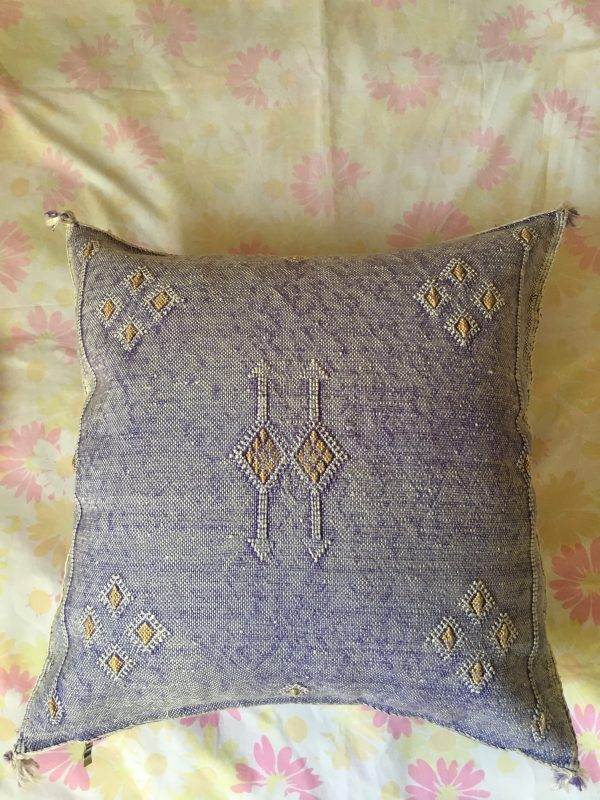 Moroccan Purple Cactus Silk Cushions