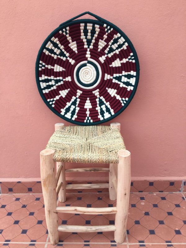 moroccan handwoven wall basket