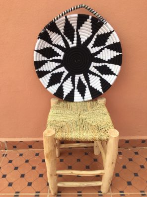 moroccan handwoven wall basket